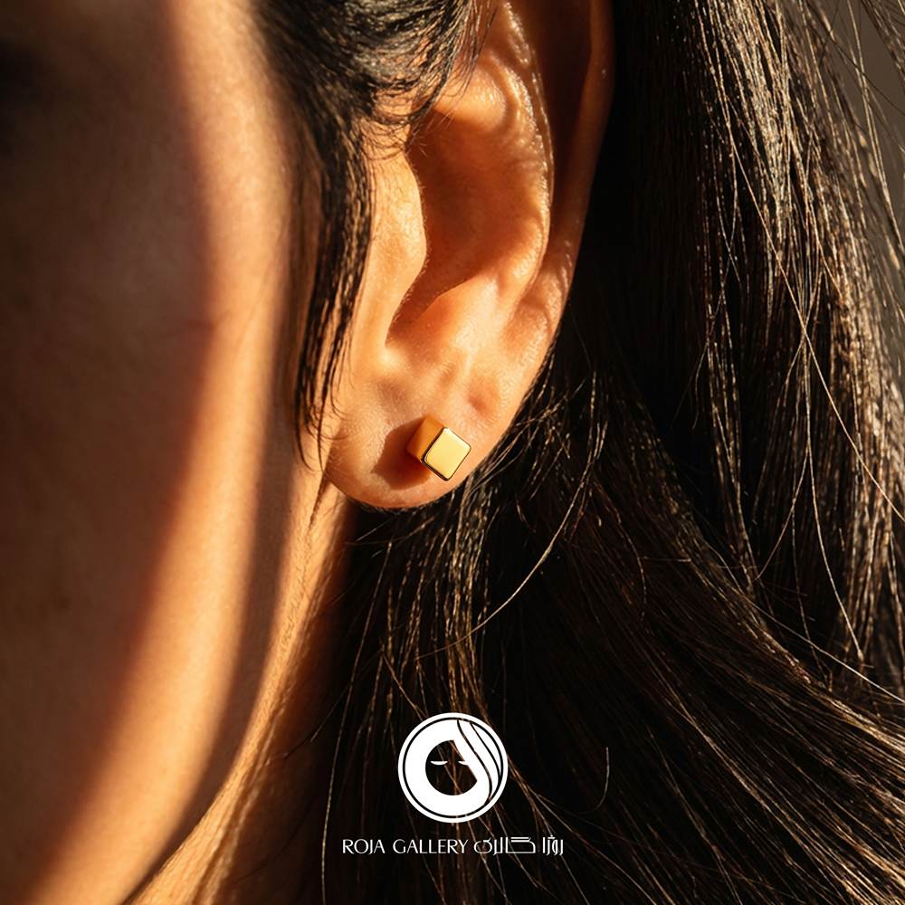 گوشواره میخی مکعب