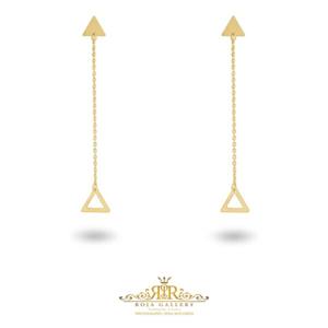 گوشواره میخی آویزدار مثلث