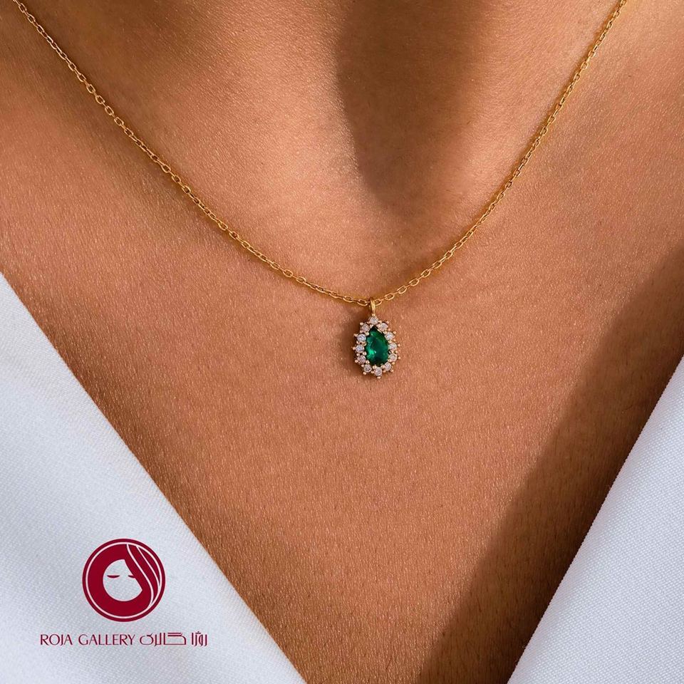 گردنبند طرح جواهر اشکی
