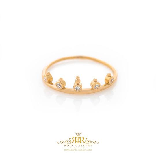 انگشتر تاج نگین اتمی - کد R-12349