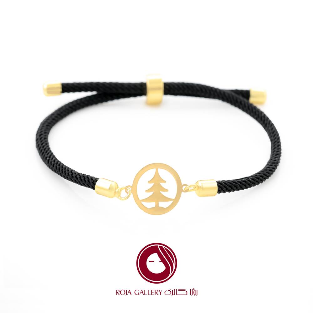 دستبند بند و طلا طرح کاج - کد CB - 80911