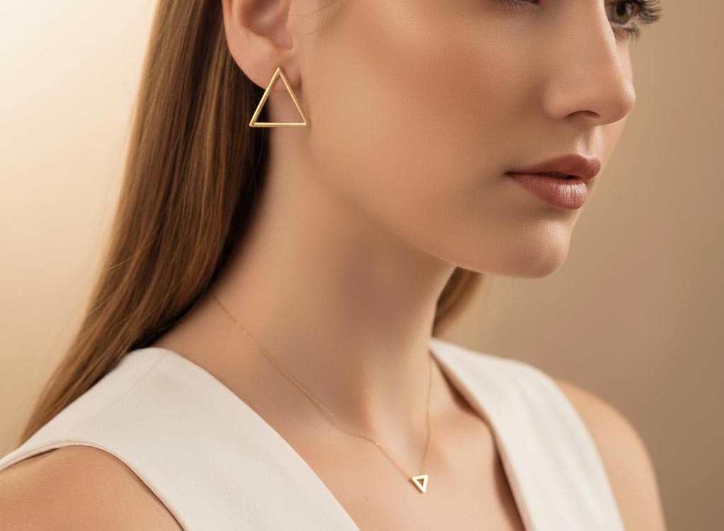 طلا برای صورت قلبی