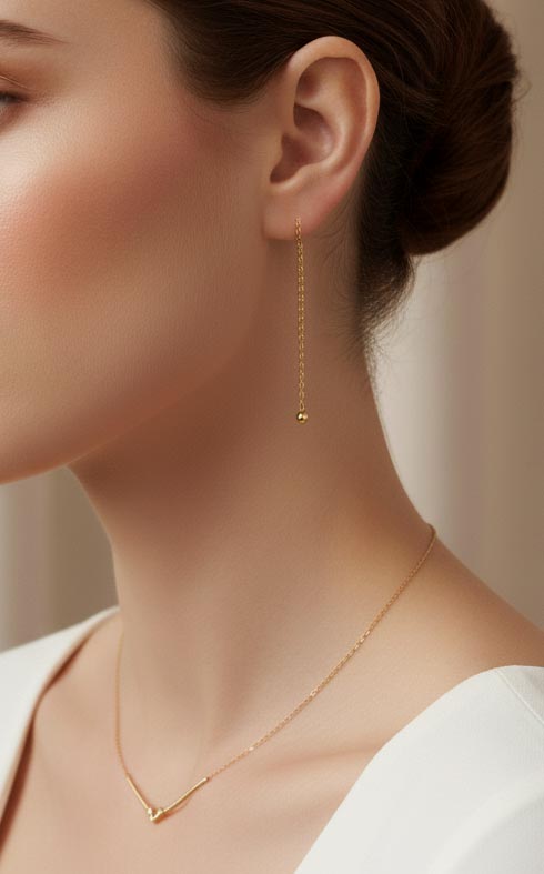 طلا برای صورت مربعی