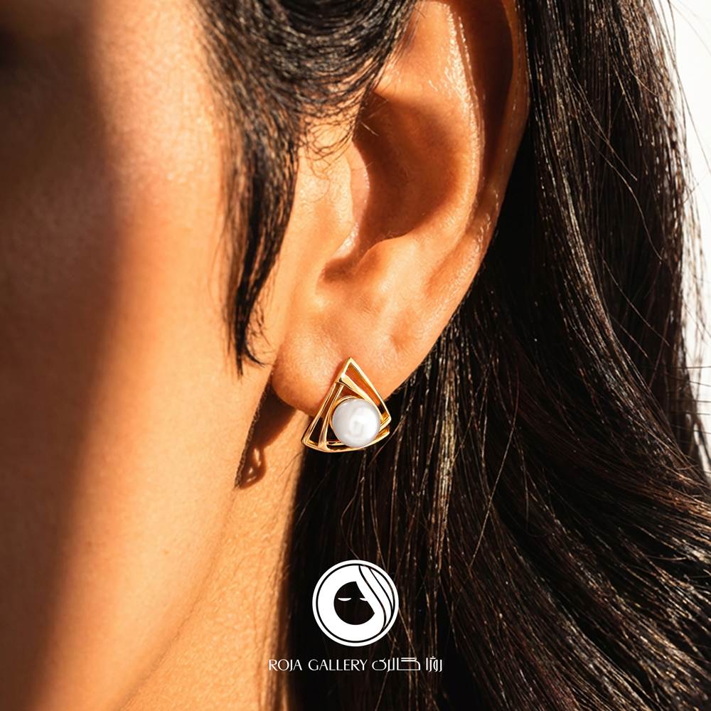 گوشواره میخی مثلث طلا