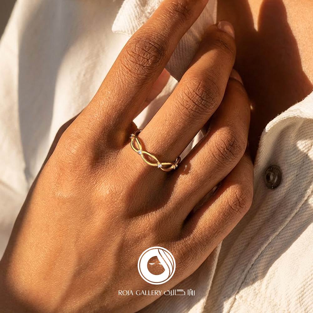 انگشتر بی نهایت نگین دار